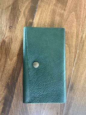 Portland Leather Green Pebble Leather Wallet